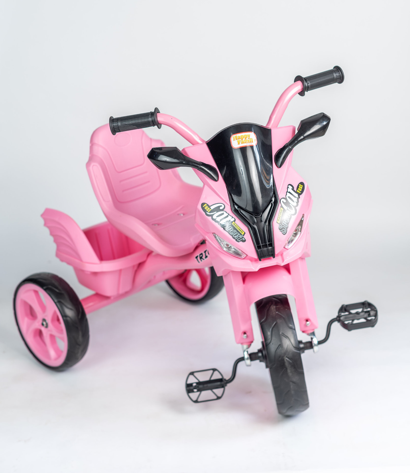 Baby Tricycle, Pink, three quarter view