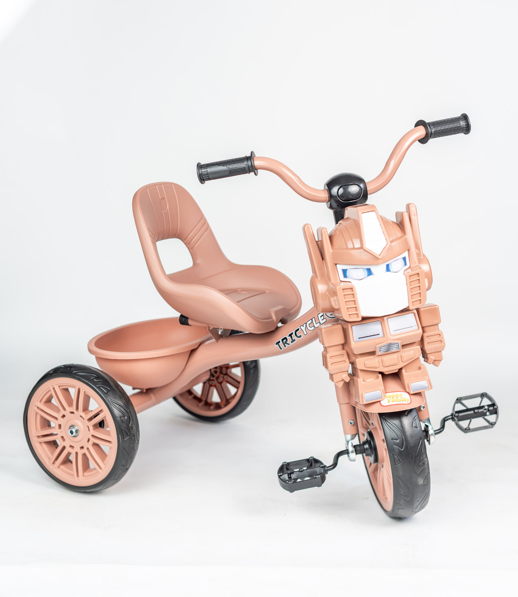 Baby Tricycle, Brown, three quarter view